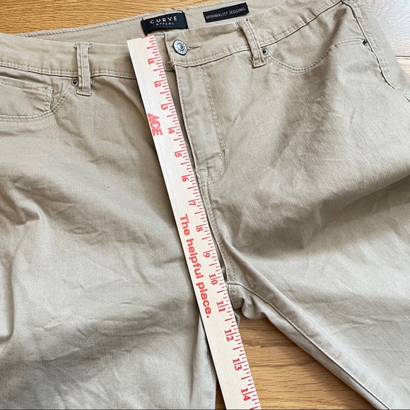 ❤️ SOLD ❤️ CURVE APPEAL MINIMALIST JEGGING IN TAN BEIGE 12 - Picture 9 of 9